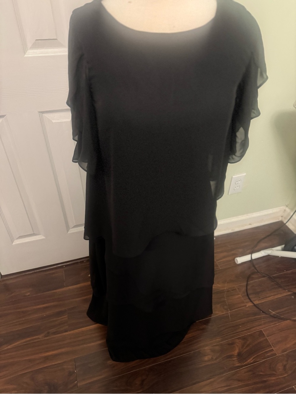 Classic Black Layered Cocktail Dress